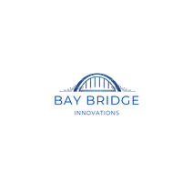 Bay Bridge Innovations logo featuring a stylized bridge with AI-inspired circuit patterns, symbolizing innovation, automation, and business growth.